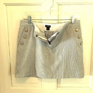 J crew searsucker mini skirt